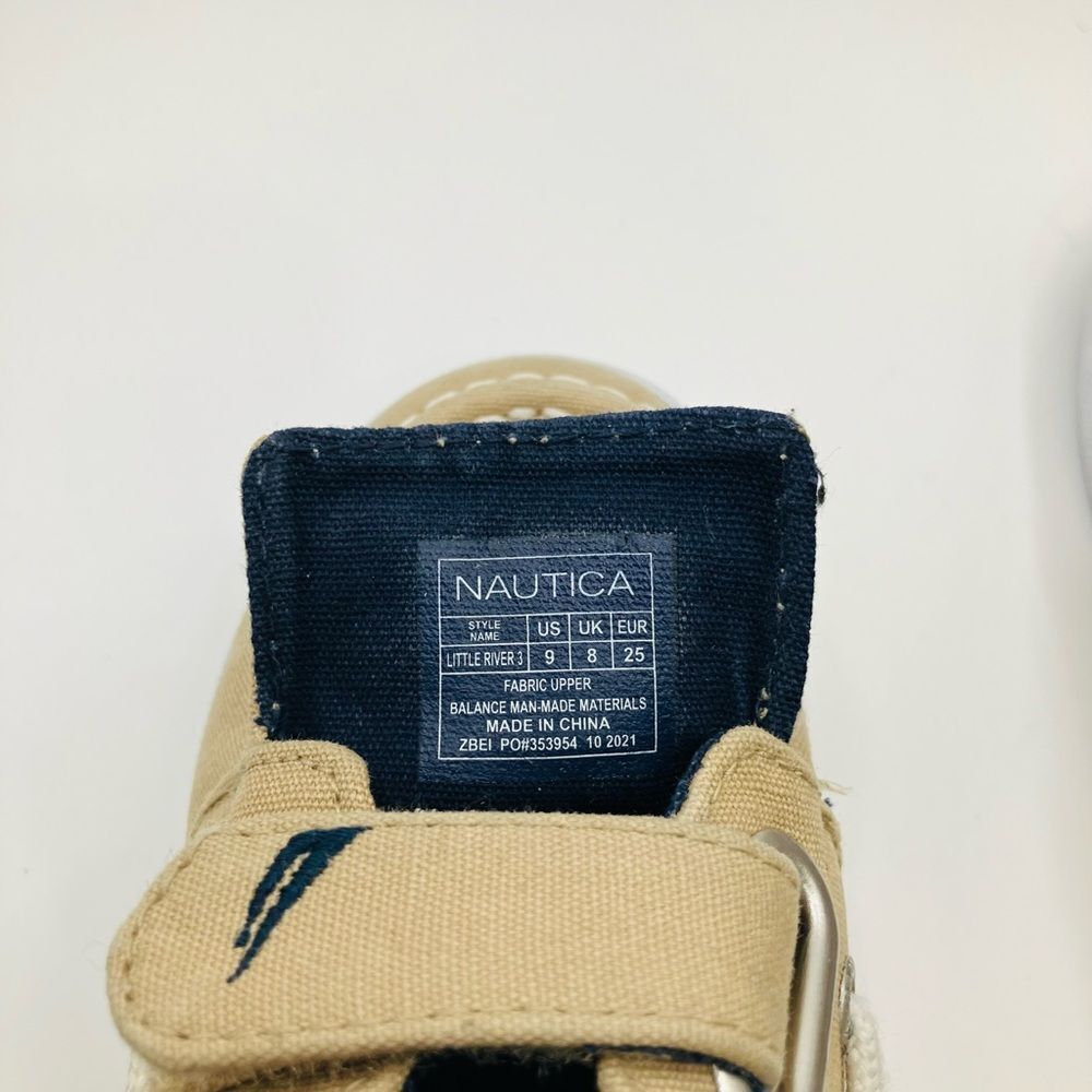 Nautica Little River Canvas Tan Deck Slip On Toddler Boy Shoe SZ 10 Gently Used - Picture 6 of 9
